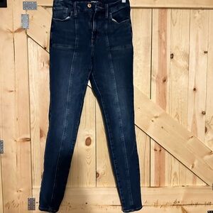 Express High Rise Dark Blue Jeans